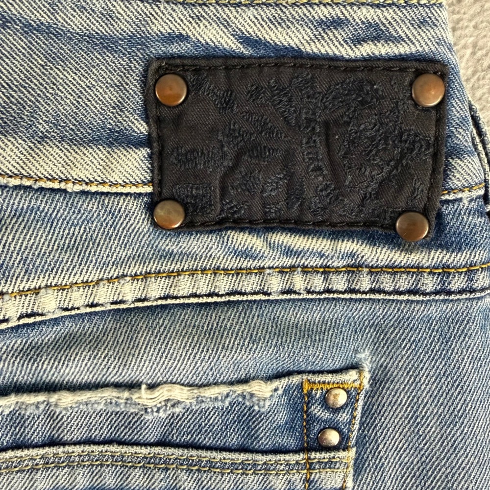 Diesel Ronhar Womens Jeans 29x32 Blue Low Rise Bootcut Distressed Wash 008AT - Picture 7 of 14